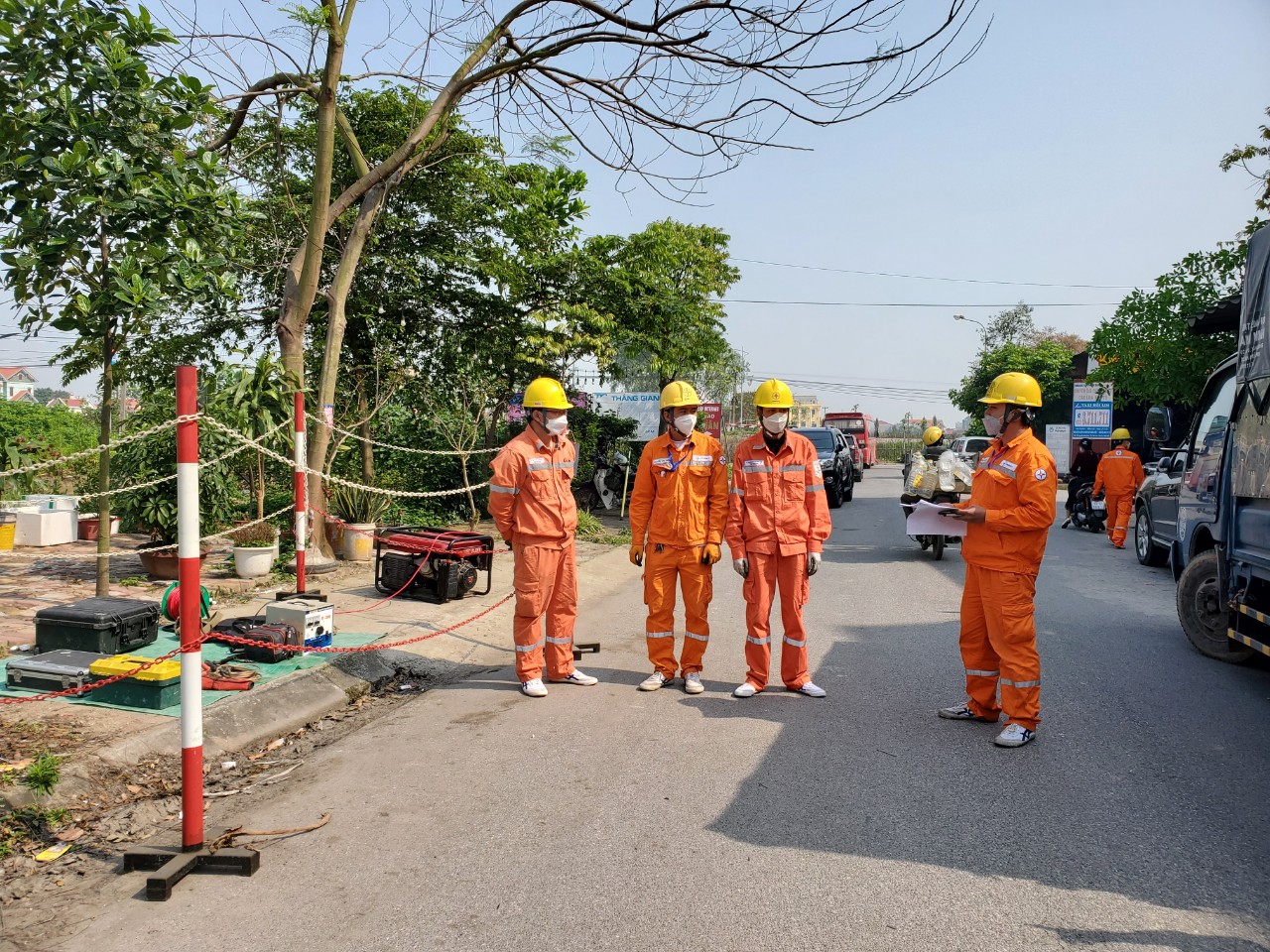 Diễn tập xử lý sự cố  - an toàn – phòng chống thiên tai và tìm kiếm cứu nạn xây dựng văn hóa an toàn lao động năm 2022